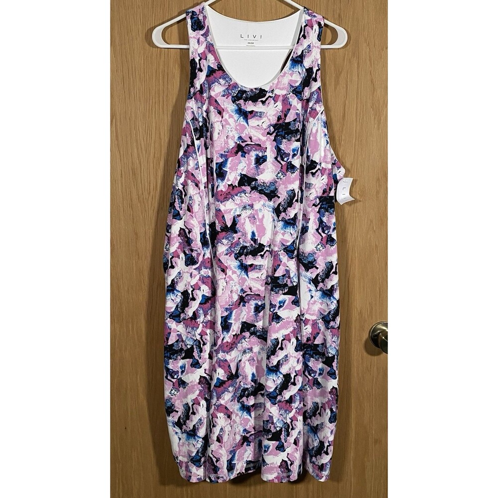LIVI Lane Bryant Fit & Flare Active Dress Shelf Bra Stretch Women's Sz 26/28 NWT